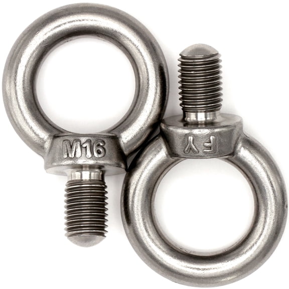 Stainless Steel Machinery Shoulder Lifting Eye Bolt (M16, 2 Items)
