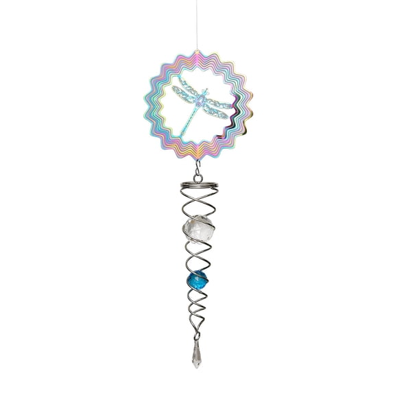 Stainless Steel Magic Kinetic Sculpture Dragonfly Wind Spinner