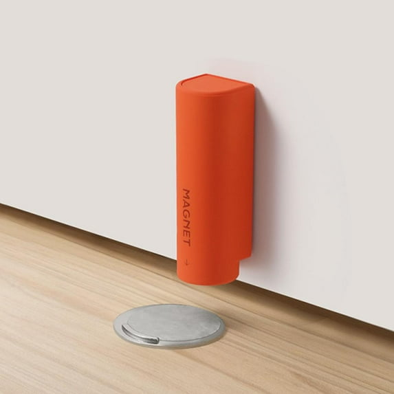 Stainless Steel Magnetic Door Stopper, Gray Black Nail BEST Door Free Base G4B0