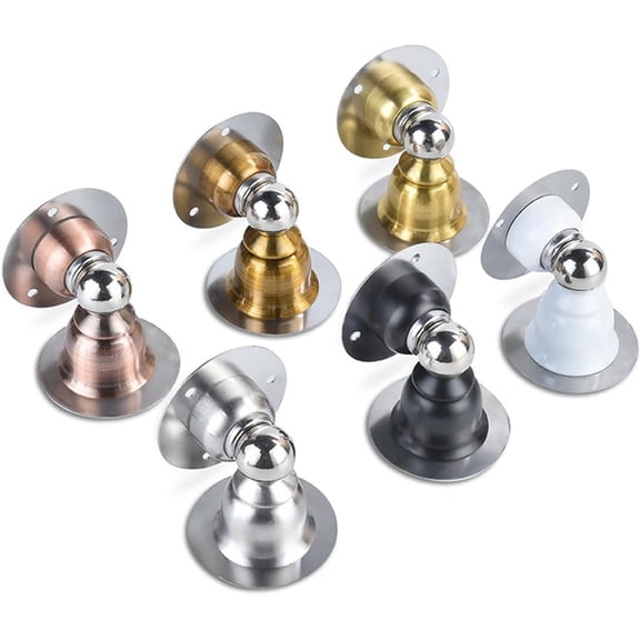 Stainless Steel Magnetic Door Stopper Sticker Toilet Glass Hidden Door Holders Catch Floor Nail-Free Doorstop Door Hardware 1Pcs