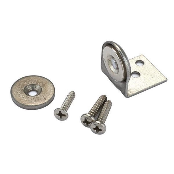 Stainless Steel Magnetic Latch with Bracket 3/4" Dia 20 lbs Holding Strength