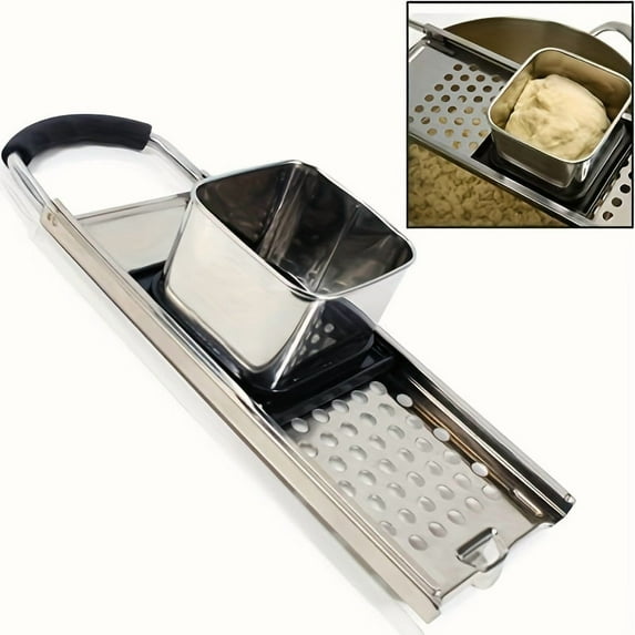 Stainless Steel Maker Set - Manual Operation, Comfort Grip, Multi-Functional Kitchen Tool for Homemade Noodles, Cheese, Vegetables, and Potatoes - Durable Italian Pasta Machine