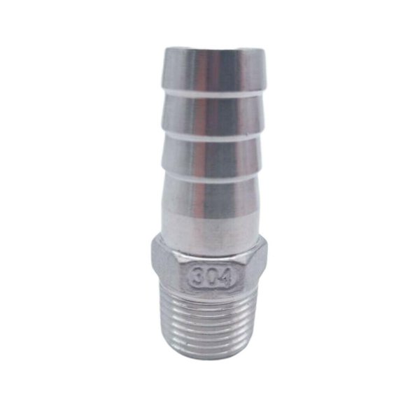 Stainless Steel Male Connector, 15/16"24mm Pipe Tail Connector, 1/2" BSPT Pipe ID