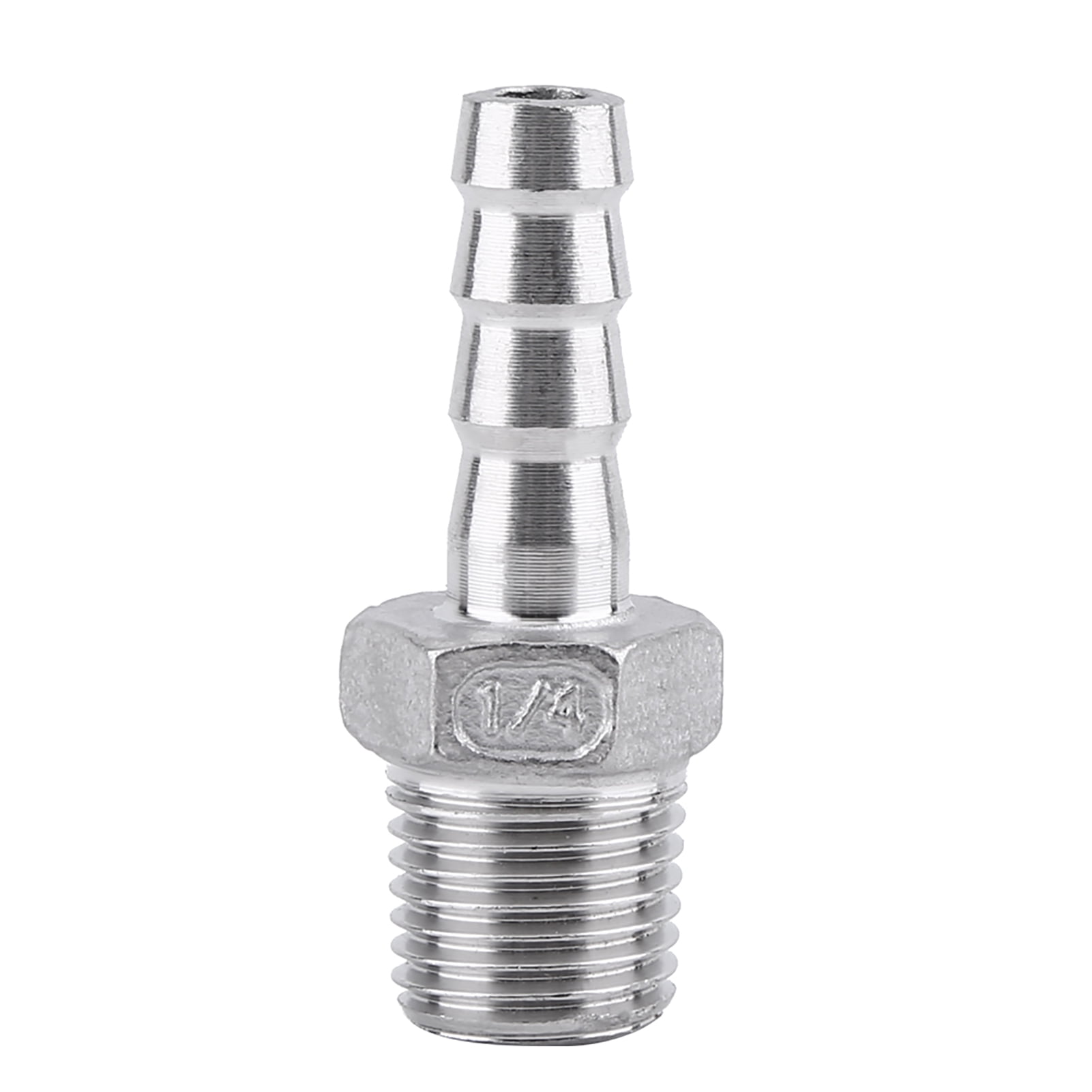 Stainless Steel Male Thread Barb Hose Tail Connector ¼x⅛ Inch, Durable