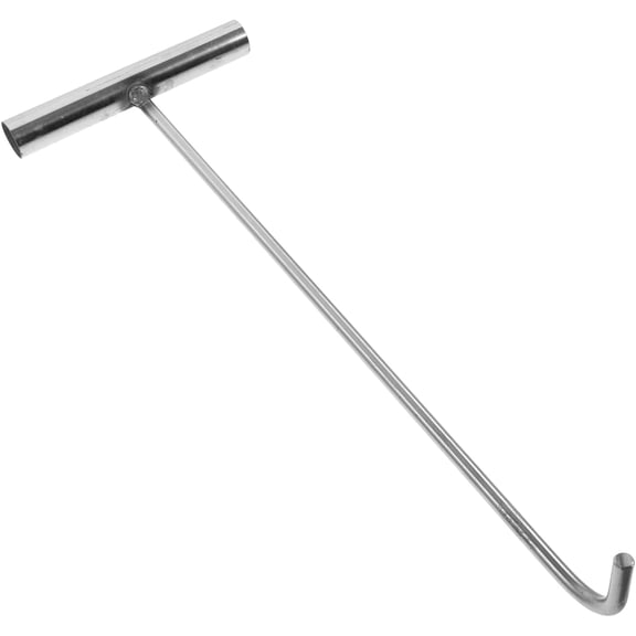Stainless Steel Manhole Cover Hook T-Shape Heavy Duty Lifting Tool 15.15X5.90X2.16In for Sewer Lids Roller Shutter Doors Household and Industrial Use