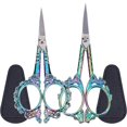 thumbnail image 1 of Stainless Steel Manicure Scissors Eyebrow Scissor with PVC Protective Scissors Cover Rainbow Color Scissors: 116~120x51~53.5x5~5.5mm 2pcs Cover: 73x36x3mm 2pcs, 1 of 9