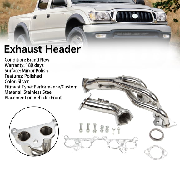 Stainless Steel Manifold Header Fit for Toyota Tacoma 2.4L 2.7L L4 1995-2001