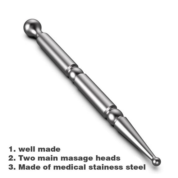 Stainless Steel Manual Acupuncture Pen Trigger Point Massager Deep Tissue Massage Tool for Body Meridian Pain Relief Health Care (TYPE 01)