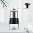 thumbnail image 1 of Stainless Steel Manual Coffee Grinder, Portable Glass Jar, Adjustable Grind Size, Fresh Flavorful Coffee, Home Office Camping, Travel Friendly, Easy Clean Design Akmoler | Black, 1 of 9