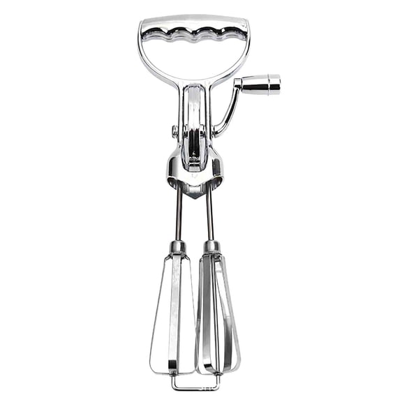 Stainless Steel Manual Crank Stirrer, Classic Handheld Rotary Mixer, Labor-Saving Hand Crank Stirring Tool for Home Baking Egg Beating Beverage Mixing and Daily Kitchen Blending