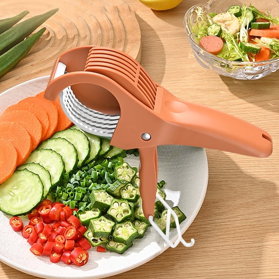Stainless Steel Manual Food Slicer & Cutter for Kitchen | Efficient Vegetable, Fruit & Meat Slicing | Ergonomic Handle & Easy to Clean | 1-Pack