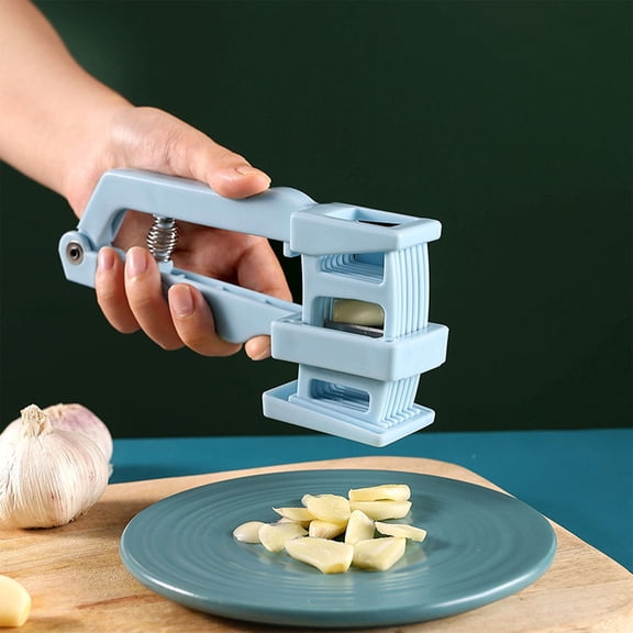 Stainless Steel Manual Garlic and Ginger Cutter Slicer Kitchen Tool for Herbs and Vegetables