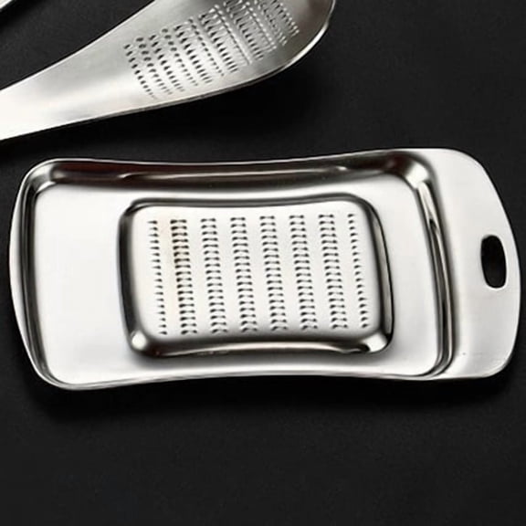 Stainless Steel Manual Ginger Garlic Grinding Spoon, Heavy Duty Spice Grater for Kitchen