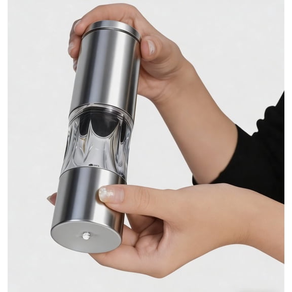 Stainless Steel Manual High Bottle Grinder - Ergonomic Spice Mill for Precision Grinding