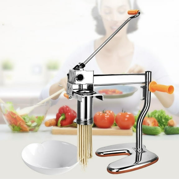 Stainless Steel Manual Noodles Pasta Maker Noodle Press Machine, with 7 Molds, Noodles Press Machine with Hand Crank, Pasta Making Kitchen Tool Kit