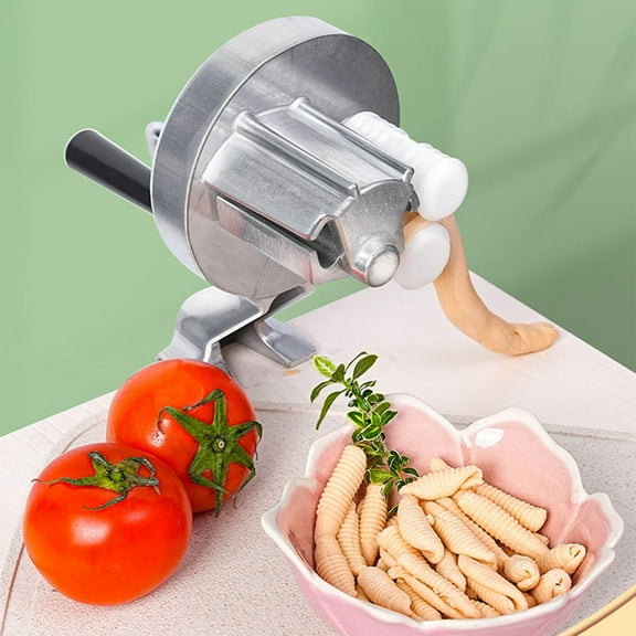 Stainless Steel Manual Pasta Maker, Manual Macaroni Maker, Portable Homemade Pasta Maker, for Make Different Thickness and Shape Noodles and Fettuccine, Kitchen Spaghetti Fettuccine