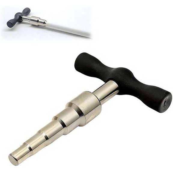 Stainless Steel Manual Pipe Expander with T-Handle, Stepped Cone Tube Expanding Tool for PVC Aluminum Plastic Pipe in Narrow Space (k)