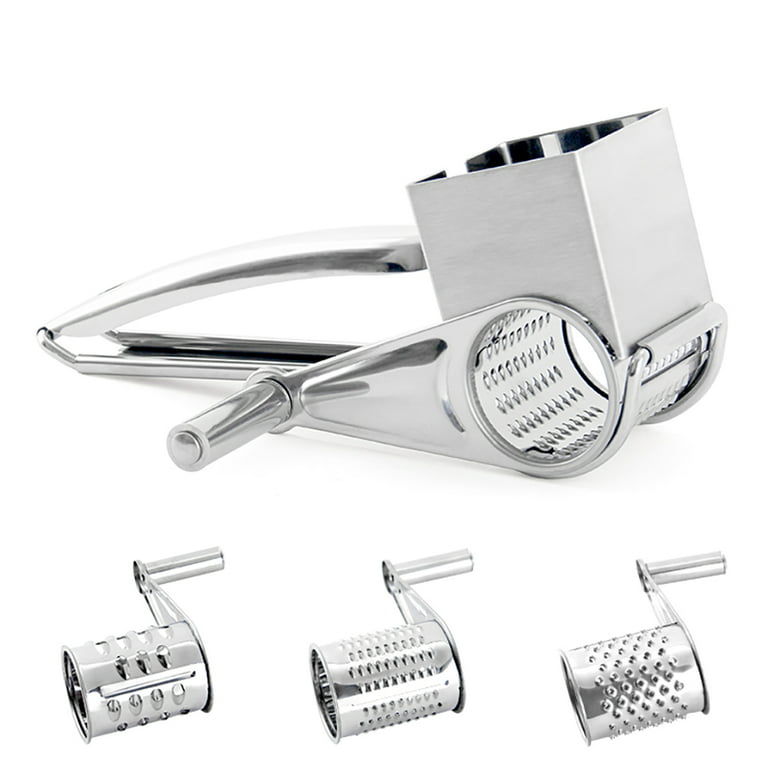 Rotary Cheese Grater 1/2/3/4 Drums Blades Stainless Steel Cheese
