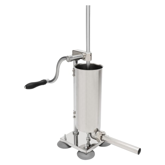 Stainless Steel Manual Sausage Maker ,3.5L Vertical Meat Sausage Stuffer Machine with 8 Filling Tubes for Professional Commercial Kitchen and Home Use