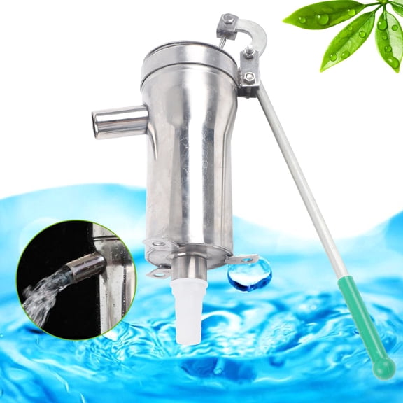 Stainless Steel Manual Well Pump, Rustproof Retro Hand Operated Water Pump for Home Garden Farm Yard