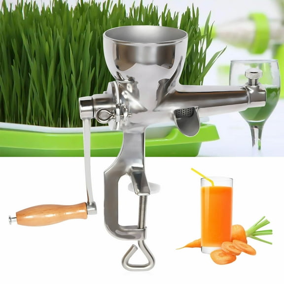 Stainless Steel Manual Wheatgrass Juicer Fruit Vegetable Juicer Hand Extractor??