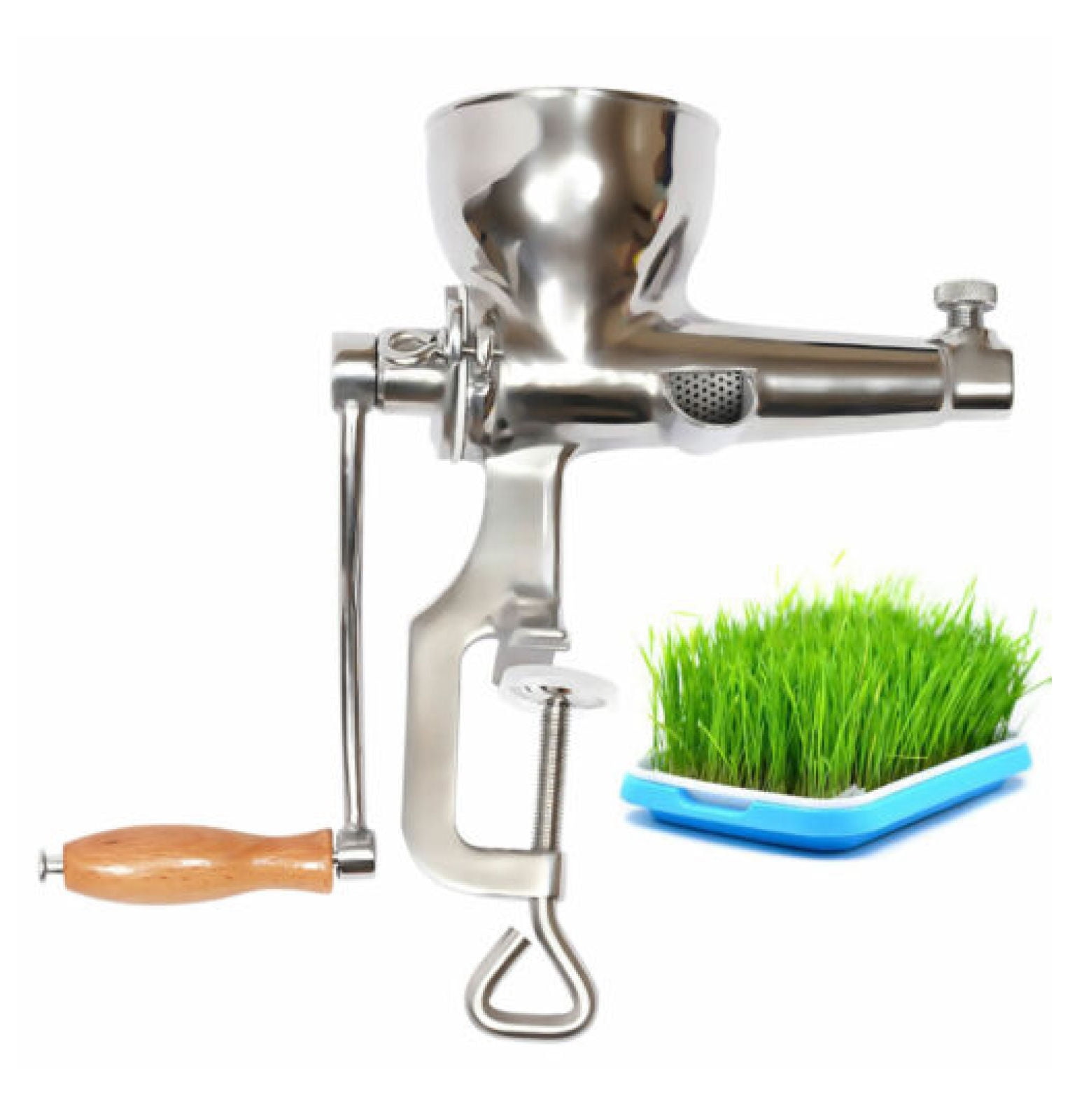 Stainless Steel Manual Wheatgrass Juicer Fruit Vegetable Juicer Hand