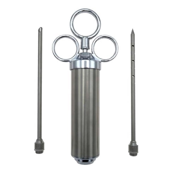 Stainless Steel Marinade Injector - Silver - 2 oz - Enhanced Flavor Tool