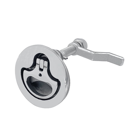 Stainless Steel Marine Floor Lock With Curved Handle And Round Washer For Boats Yachts