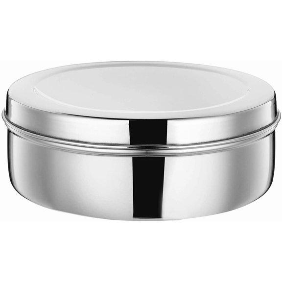 Stainless Steel Masala Dabba Spice Container With 7 Compartments And 2 Spoons 9 X 9 Inches