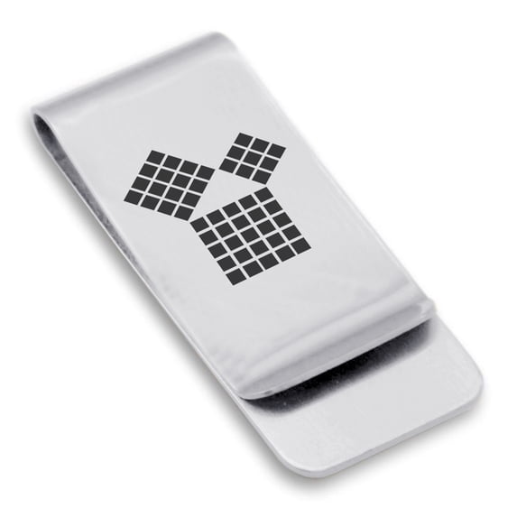 Stainless Steel Masonic 47th Problem of Euclid Symbol Classic Slim Money Clip Credit Card Holder