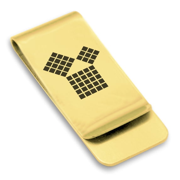 Stainless Steel Masonic 47th Problem of Euclid Symbol Classic Slim Money Clip Credit Card Holder