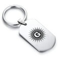 thumbnail image 1 of Stainless Steel Masonic Letter G Symbol Dog Tag Keychain Circle Ring, 1 of 2