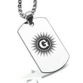 thumbnail image 1 of Stainless Steel Masonic Letter G Symbol Dog Tag Pendant Necklace, 1 of 3