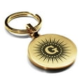thumbnail image 1 of Stainless Steel Masonic Letter G Symbol Round Medallion Keychain Circle Ring, 1 of 2