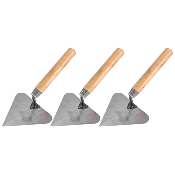 Stainless Steel Masonry Hand Tool: 3pcs Pointing Trowel with Wooden Handle Drywall Trowels Finishing Trowel for Wall Board Plasterboard