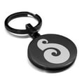 thumbnail image 1 of Stainless Steel Matau (Fish Hook) Maori Symbol Round Medallion Keychain Circle Ring, 1 of 2