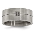 thumbnail image 1 of Stainless Steel Matte Black Diamond Band Size: 9; for Adults and Teens; for Women and Men, 1 of 7