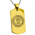 thumbnail image 1 of Tioneer Stainless Steel Mayan Calendar Rune Engraved Dog Tag Pendant Necklace, 1 of 1