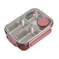 thumbnail image 1 of Stainless Steel Meal Box Leak Proof Storage Container with Compartments Portable Dinnerware for School and Picnics, 1 of 9