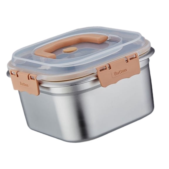 Stainless Steel Meal Preparation Container Food Crisper with See Through Lid
