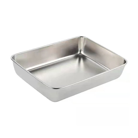 Stainless Steel Meal Tray Rectangular Food Storage Container Oven Safe Ideal for Camping and Picnic Use
