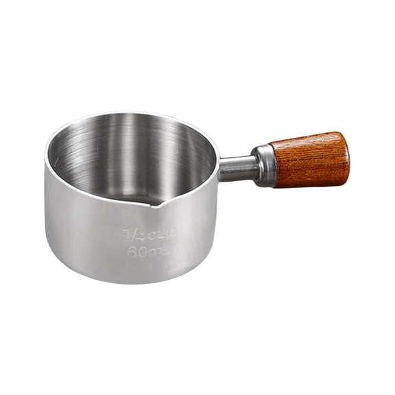 Stainless Steel Measuring Cup,1/4 Cup Rice Measuring Cups (2.11 oz | 60 ml),Single Measure Cups,Kitchen Gadgets,Metal Measure Scoop for Cooking Baking,Laundry Detergent,Wet and Dry Ingredients