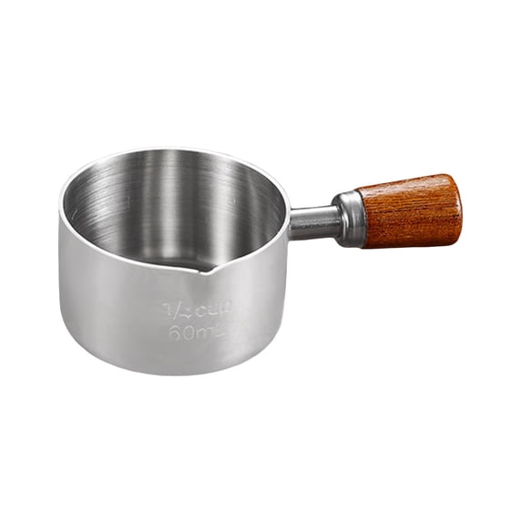 Stainless Steel Measuring Cup,1/4 Cup Rice Measuring Cups (2oz | 60ml),Single Measure Cups,Kitchen Gadgets,Metal Measuring Cup for Cooking Baking,Laundry Detergent,Wet and Dry Ingredients,1 Pack
