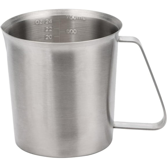 Stainless Steel Measuring Cup 3 Cup Capacity, Unbreakable Metal Measuring Cup with Handle, 2 Marking Including ML/Ounce Scale, Ideal for Liquid Measuring Cups, Kitchen Tools for Baking and Cooking