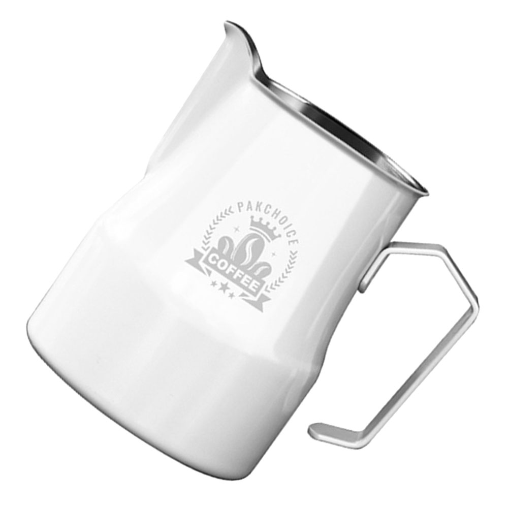 Stainless Steel Measuring Cup Cups Milk Jug Coffee Frothing Pitcher White Pot Machine