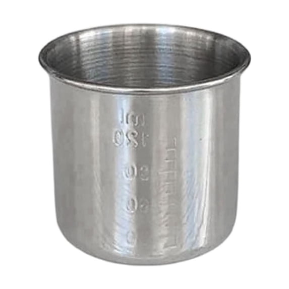 Stainless Steel Measuring Cup with Graduations, Multi-Purpose Metal Mug for Baking Coffee Soup Camping, Accurate Liquid Measurement Tool for Kitchen and Outdoor Use, D
