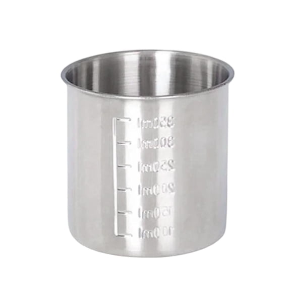 Stainless Steel Measuring Cup with Graduations, Multi-Purpose Metal Mug for Baking Coffee Soup Camping, Accurate Liquid Measurement Tool for Kitchen and Outdoor Use, F