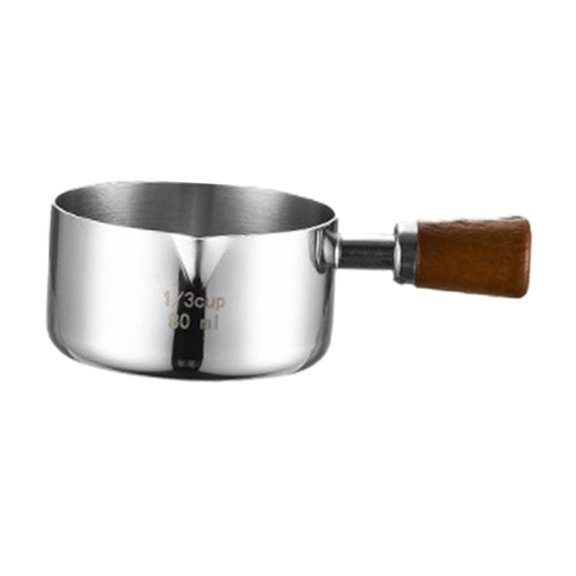 Stainless Steel Measuring Cup Kitchen Gadgets Portable Espresso Pouring Cup for Bar Restaurant Kitchen Tools Milk 80ml