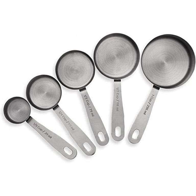 Measuring Cups - Heavy Duty Stainless Steel Silver Set of 7