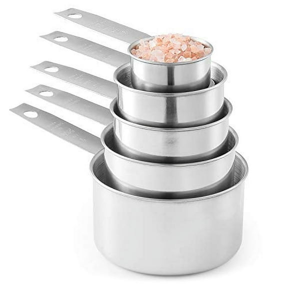 Stainless Steel Measuring Cups, Laxinis world 5 Piece Stackable Measuring Set (1)